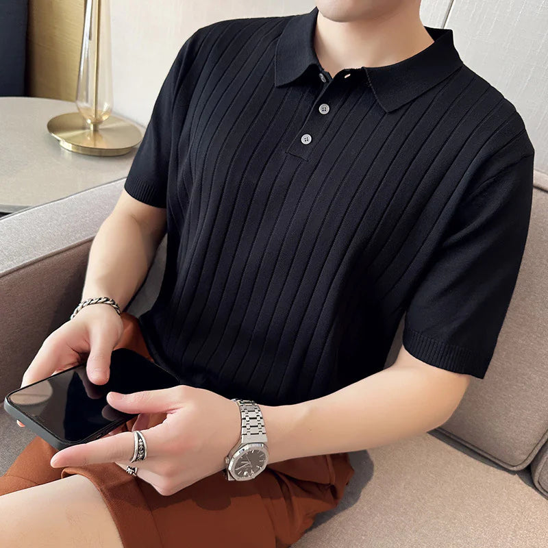 Men's Casual Lapel Polo T-shirt