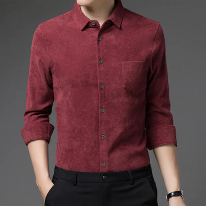 Thickened Long-sleeved Casual Shirt for Men