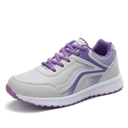 Breathable Flat Sports Shoes for Women - Comfortable Travel