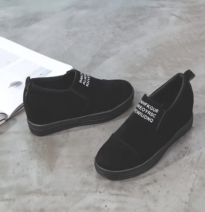 Comfortable High-Top Slip-On Canvas Shoes for Women