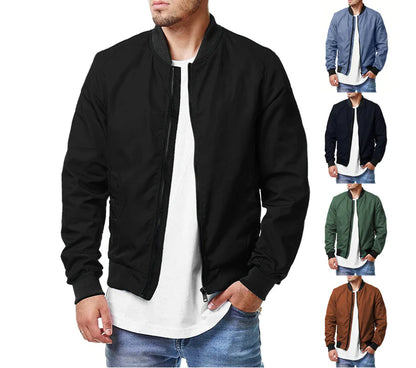 Men's Oversized Bomber Jacket for Spring and Autumn