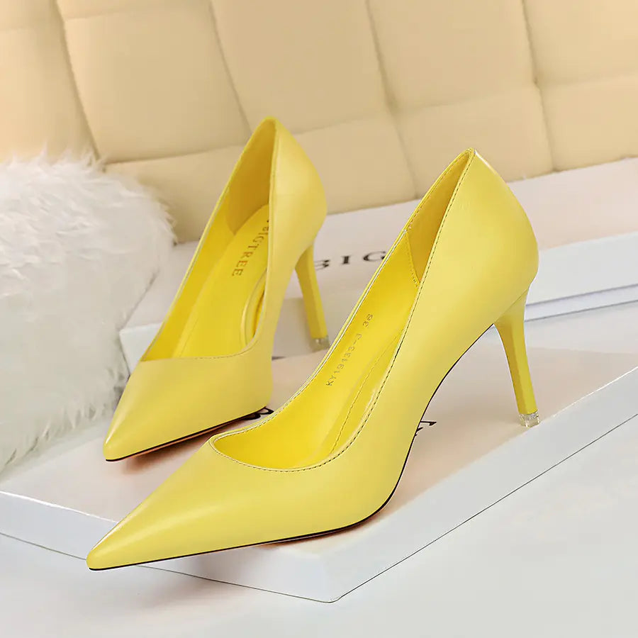 9511-17 Korean Style Slim High Heel Women's Shoes