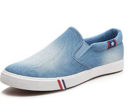 Canvas Slip-On Shoes for Students - Flat Casual Style