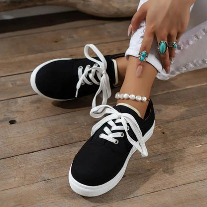 Trendy Breathable Canvas Shoes for Women in Candy Colors