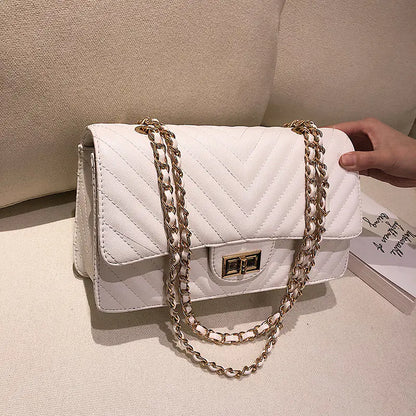 Chanel Style V-Pattern Shoulder Chain Bag