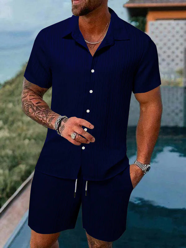 Men's Summer Casual Shirt & Shorts Set