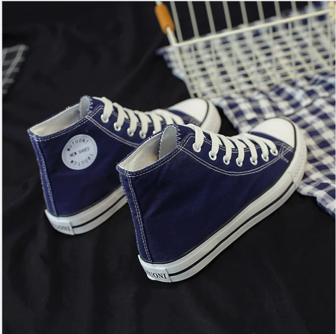 Casual High-Top Canvas Sneakers