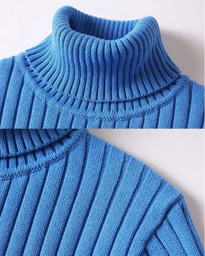 Unisex Striped Turtleneck Sweater