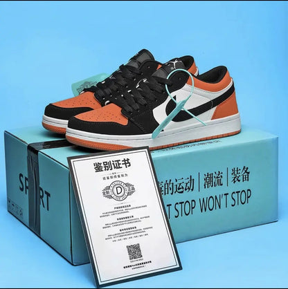 Pure White Dunk AJ1 Low Basketball Shoes for Couples