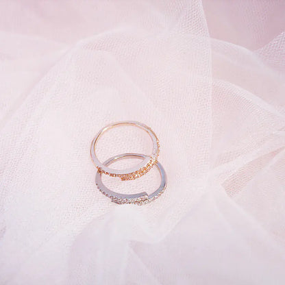 Minimalist Adjustable Zircon Ring for Women (J201)