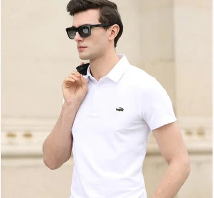 Men's Summer Cotton Polo Shirt - Casual Short Sleeve