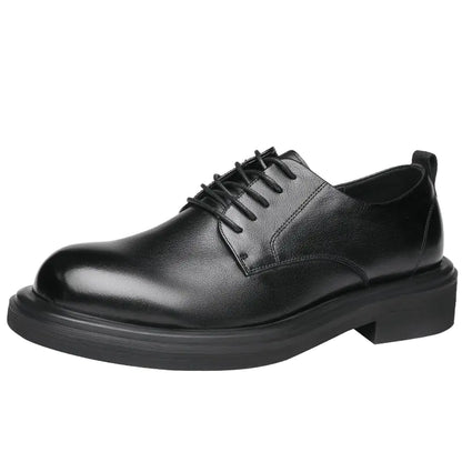 Men's Business Casual Leather Shoes in Brown and Black