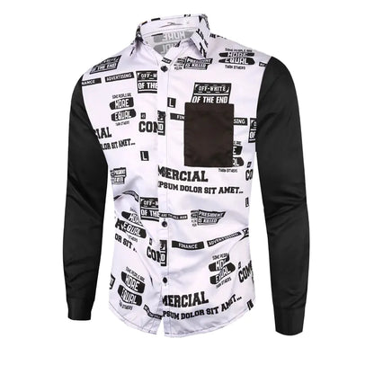 Casual Retro Polyester Shirt for Men