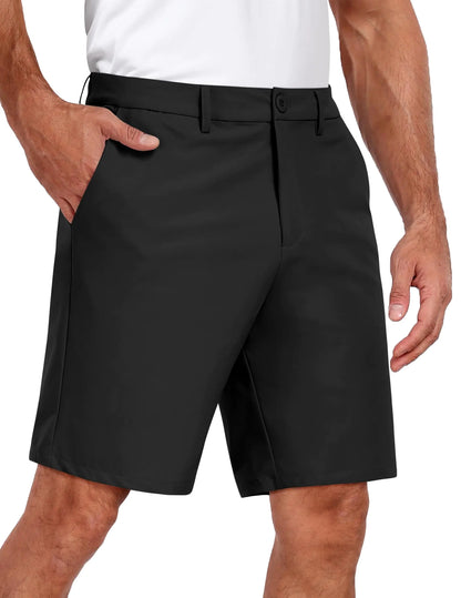 COOFANDY Mens Dress Shorts 7 Inch Inseam Casual Shorts Big and Tall Golf Shorts Black