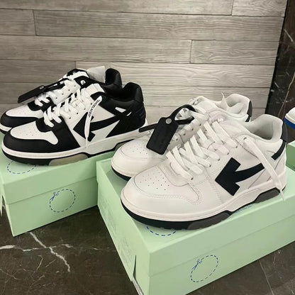 OFF-WHITE Leather Arrow Low-Top Sneakers for All