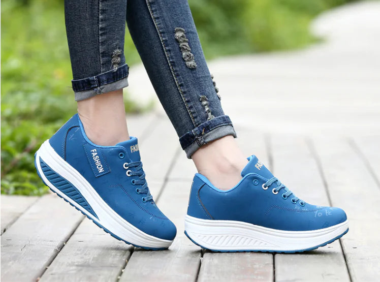 Thick-Soled Rocking Shoes for Casual Sports and Travel