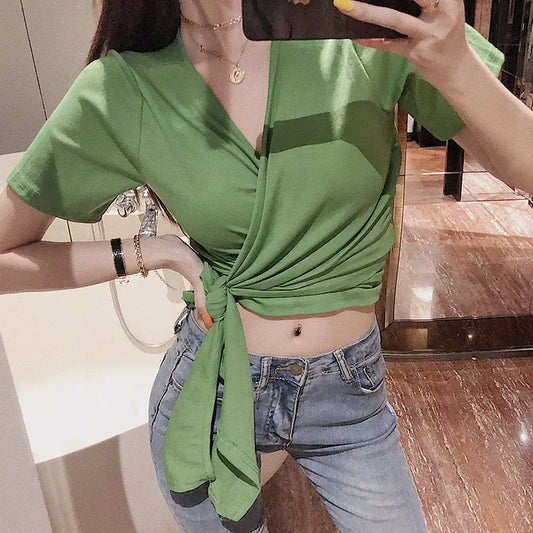 Summer Women's Reversible Backless T-Shirt Top