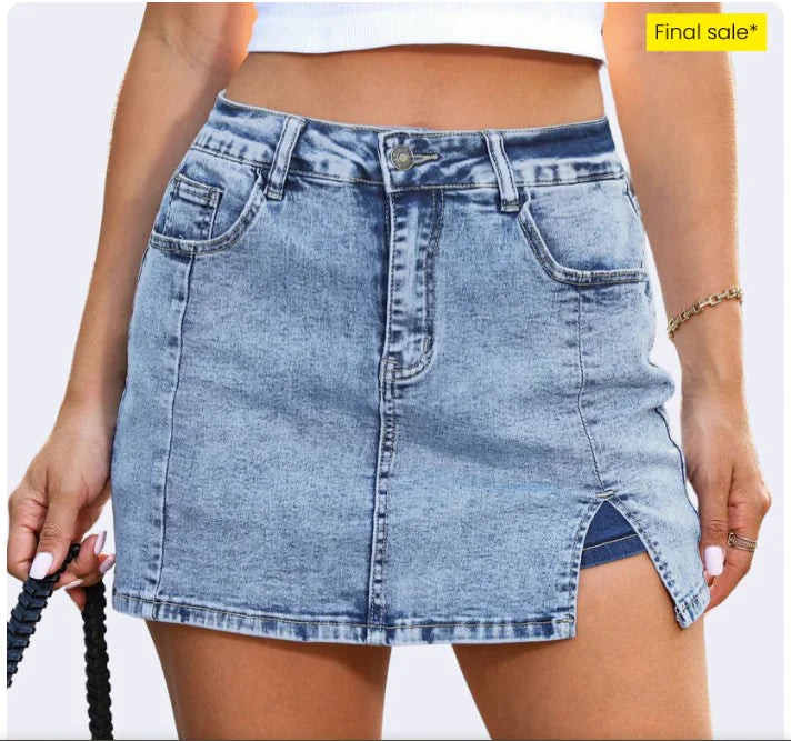High-Grade Short Denim Skirt