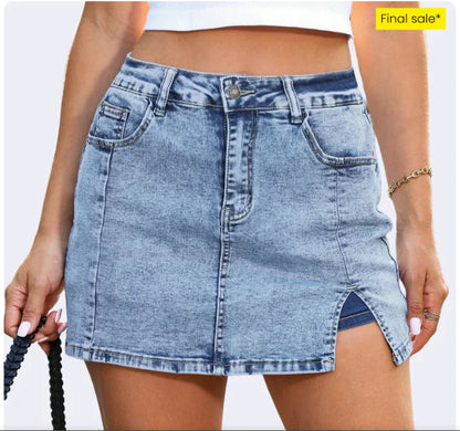 High-Grade Short Denim Skirt