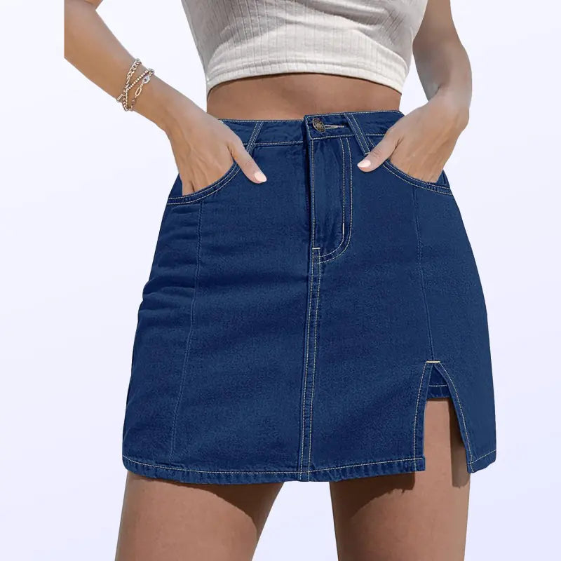 High-Grade Short Denim Skirt