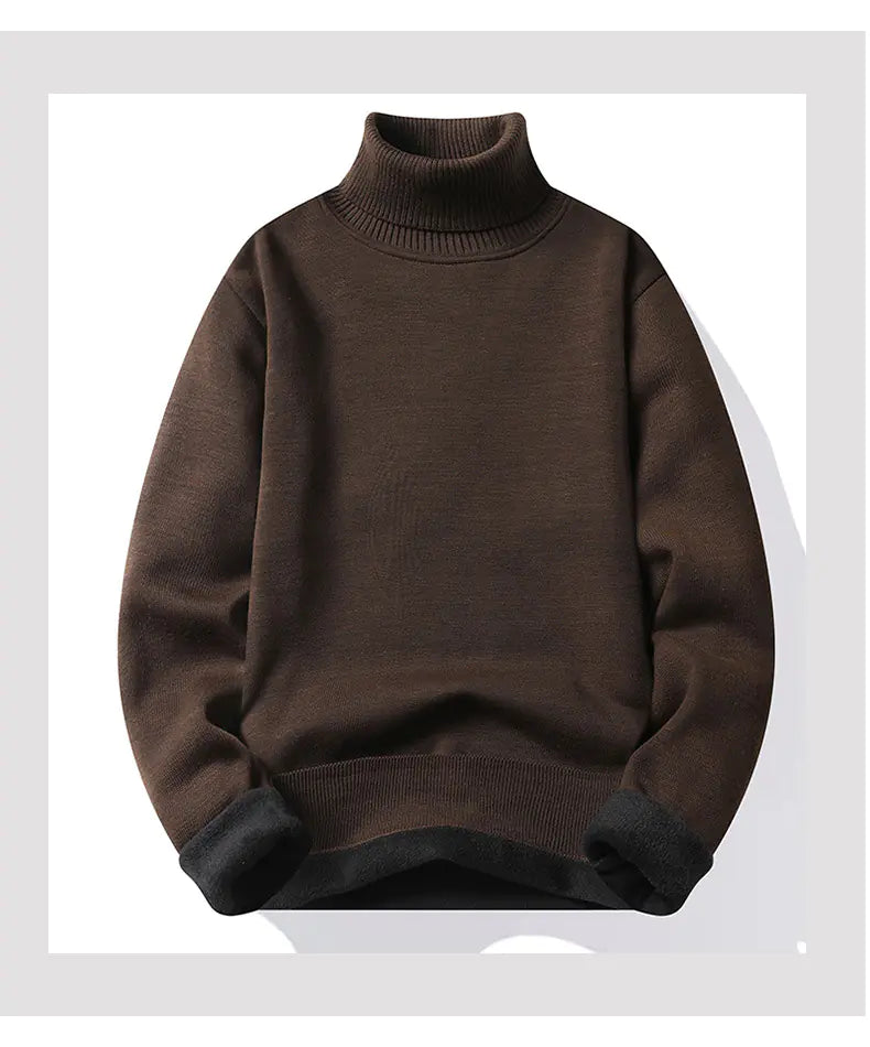 Plush High-Neck Sweater for Men