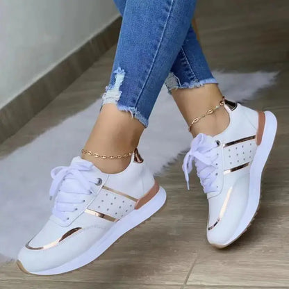 Large Casual Sports Shoes with Thick Sole and Lace Up
