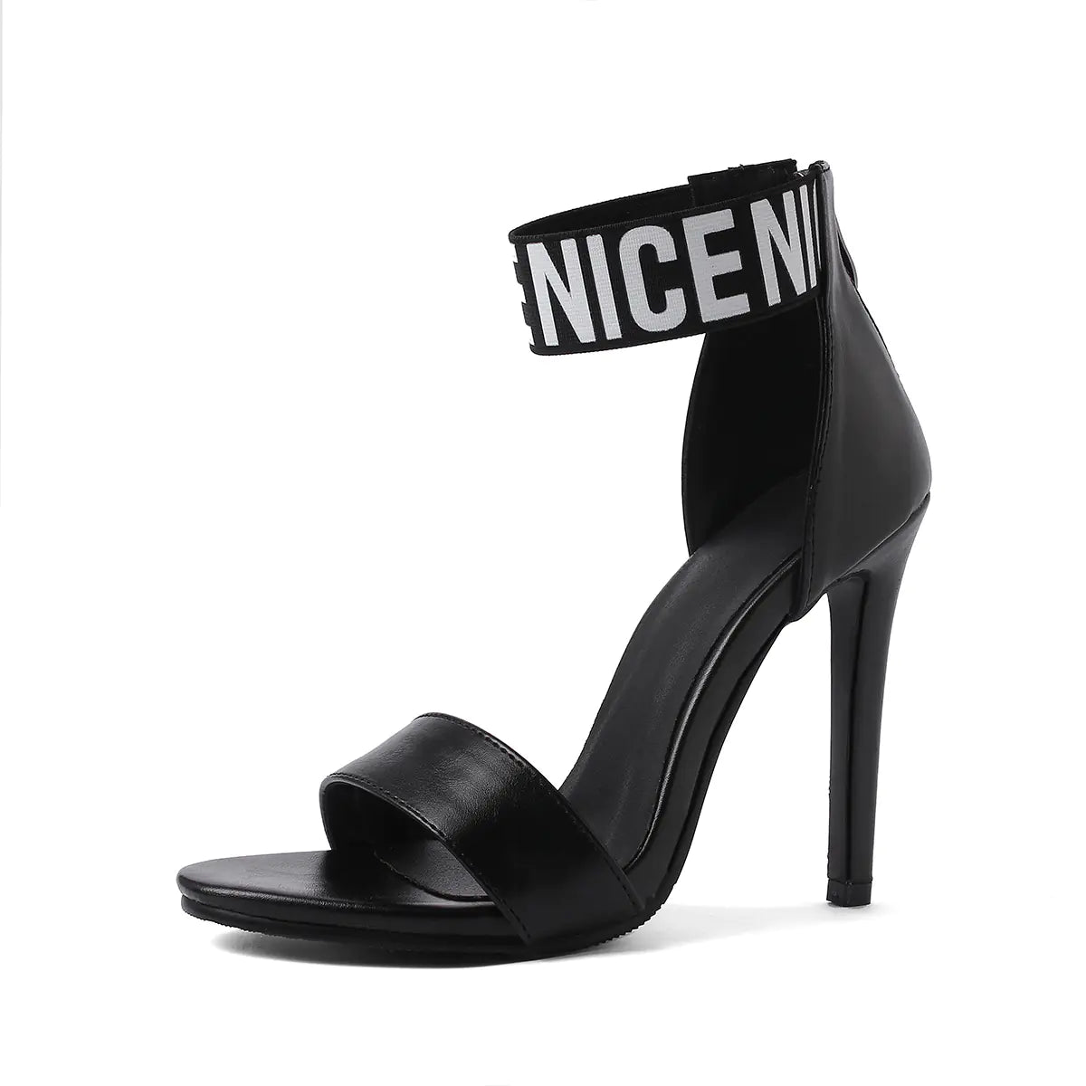 נעלי עקב פתוחות לנשים עם עקבים דקים