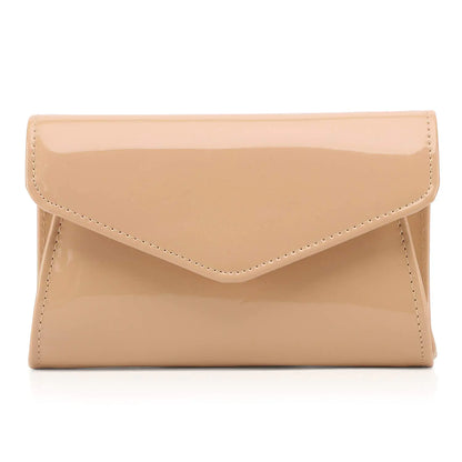 Labair Patent Leather Clutch Evening Bags for Women Wedding Formal Prom Handbag.(Nude)
