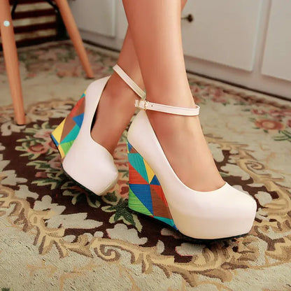 Waterproof Round-Toe High Heels
